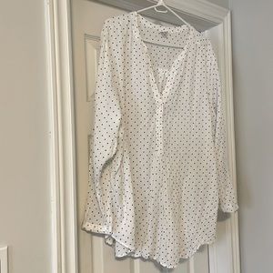 White polka dot blouse